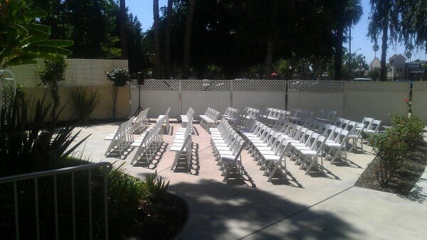 outdoor wedding reception seating pasadena california